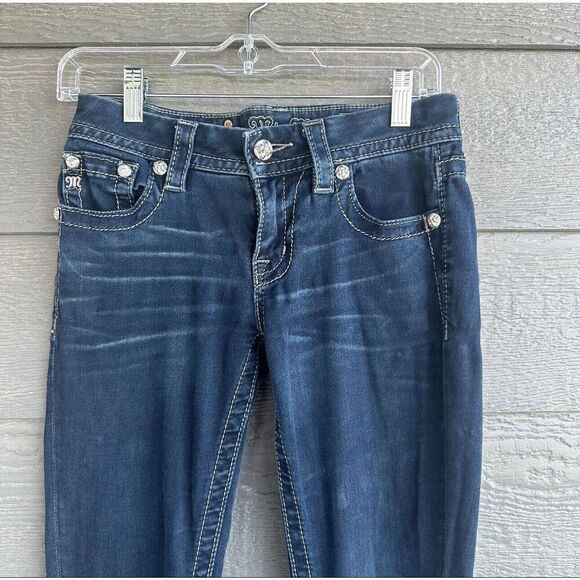 Miss Me Signature Skinny Crop Women’s Size 27 Western Biker Ankle Jeans - Picture 10 of 12
